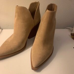 Vince Camuto Beige Ankle Booties